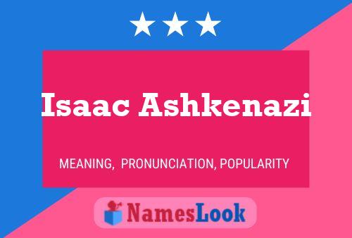 Isaac Ashkenazi 名字海报