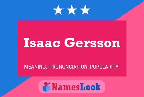 Isaac Gersson 名字海报