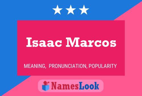 Isaac Marcos 名字海报