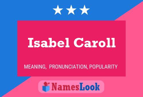 Isabel Caroll 名字海报