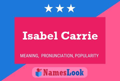 Isabel Carrie 名字海报