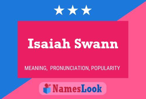 Isaiah Swann 名字海报