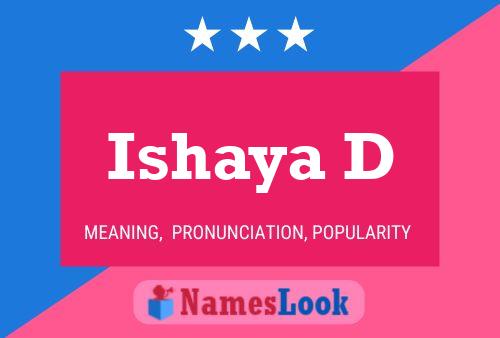 Ishaya D 名字海报