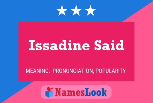 Issadine Said 名字海报