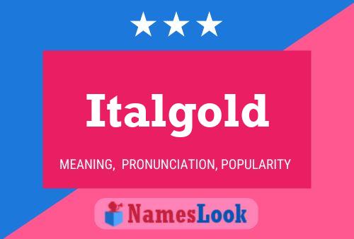 Italgold 名字海报