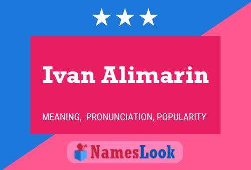 Ivan Alimarin 名字海报