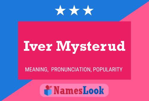 Iver Mysterud 名字海报