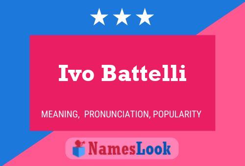 Ivo Battelli 名字海报