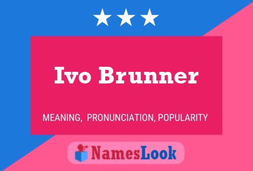 Ivo Brunner 名字海报