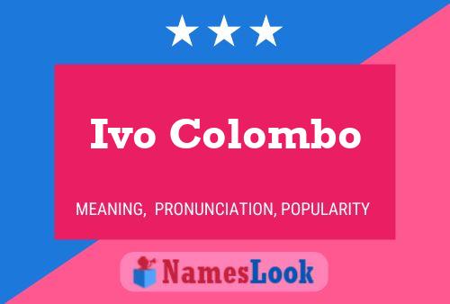 Ivo Colombo 名字海报