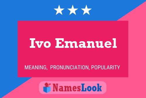 Ivo Emanuel 名字海报