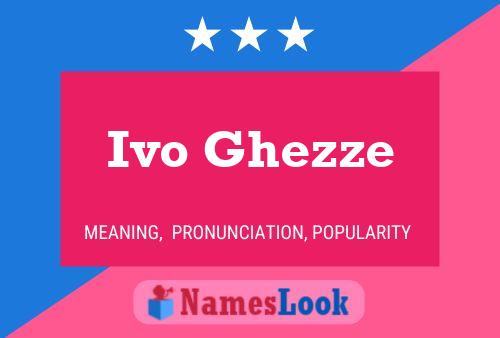 Ivo Ghezze 名字海报