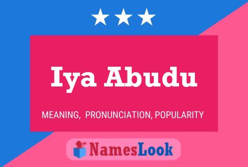 Iya Abudu 名字海报