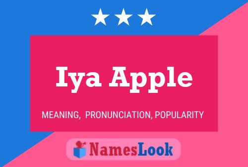 Iya Apple 名字海报