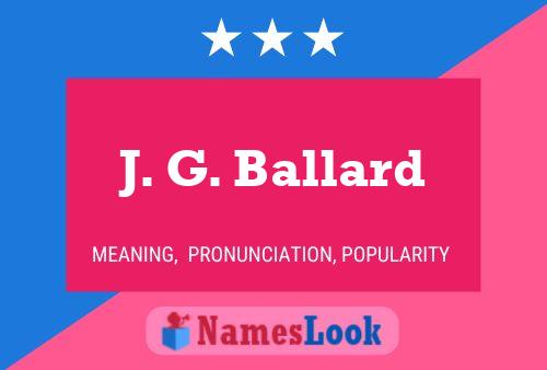 J. G. Ballard 名字海报