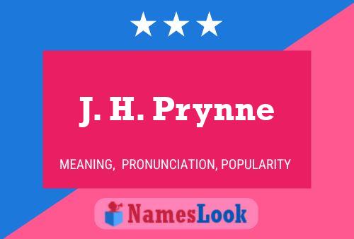 J. H. Prynne 名字海报