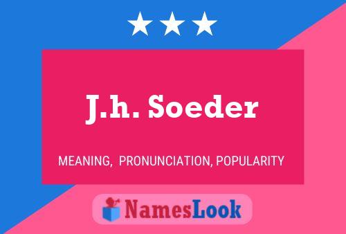 J.h. Soeder 名字海报