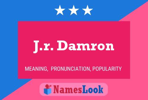 J.r. Damron 名字海报