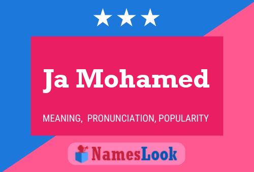 Ja Mohamed 名字海报