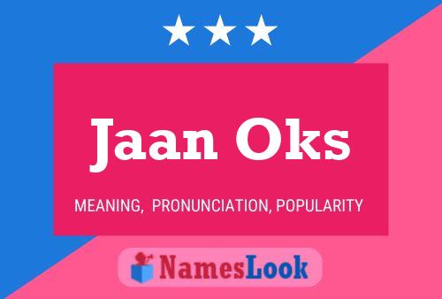 Jaan Oks 名字海报