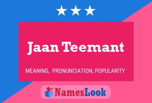 Jaan Teemant 名字海报