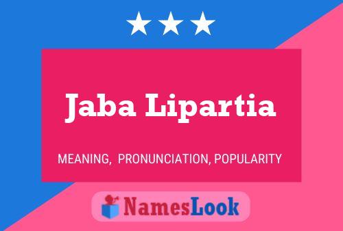 Jaba Lipartia 名字海报