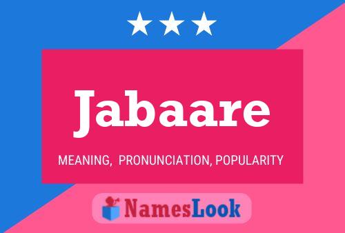 Jabaare 名字海报