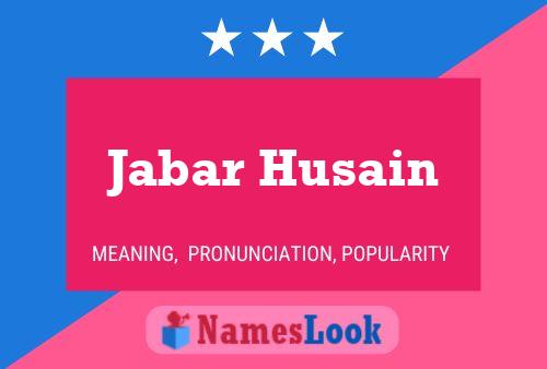 Jabar Husain 名字海报