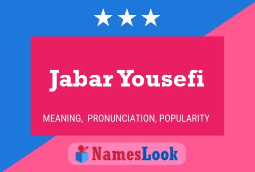 Jabar Yousefi 名字海报