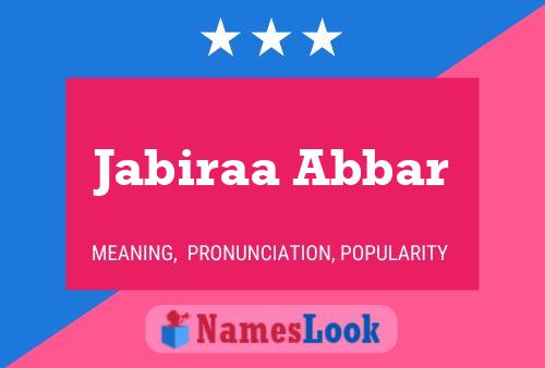 Jabiraa Abbar 名字海报