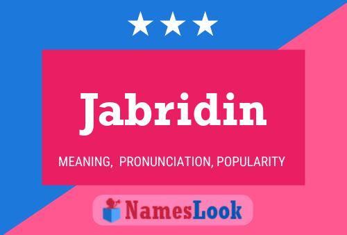 Jabridin 名字海报