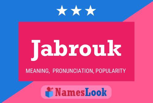 Jabrouk 名字海报