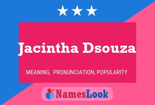 Jacintha Dsouza 名字海报