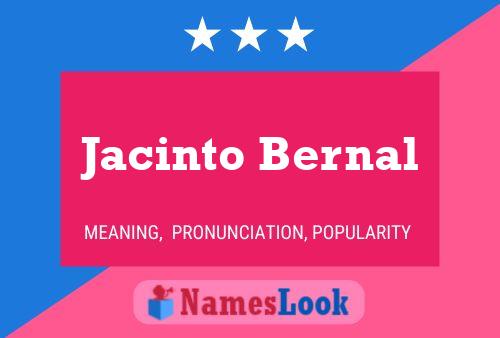 Jacinto Bernal 名字海报