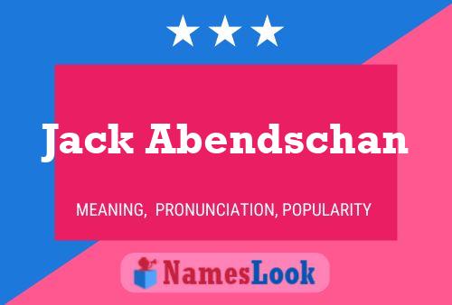 Jack Abendschan 名字海报