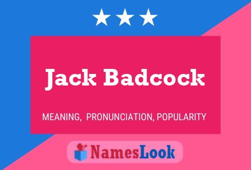 Jack Badcock 名字海报