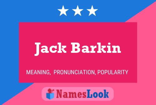 Jack Barkin 名字海报