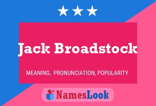 Jack Broadstock 名字海报