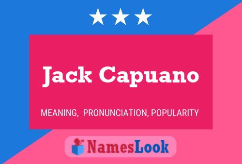 Jack Capuano 名字海报