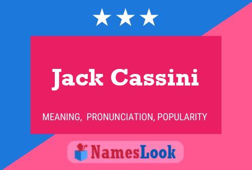 Jack Cassini 名字海报