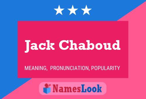 Jack Chaboud 名字海报