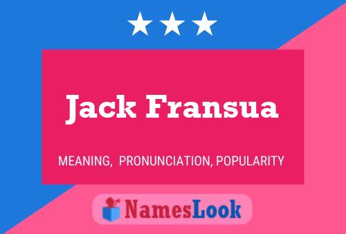 Jack Fransua 名字海报