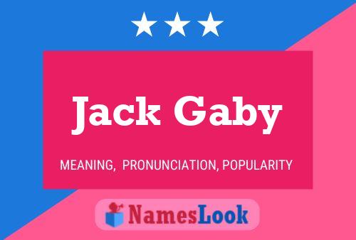 Jack Gaby 名字海报