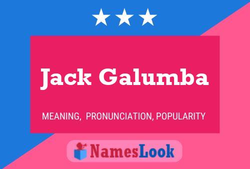 Jack Galumba 名字海报