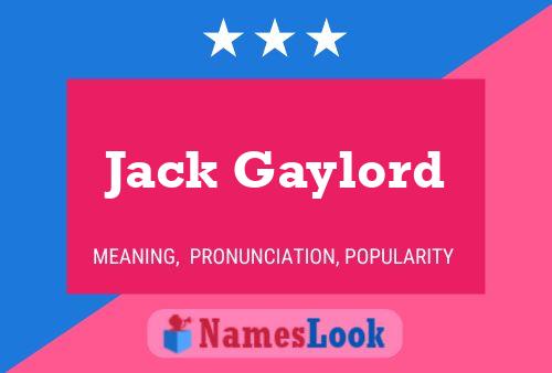 Jack Gaylord 名字海报