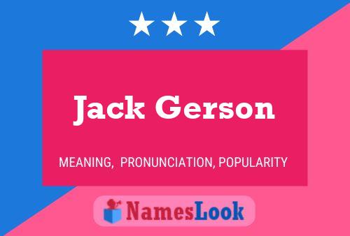 Jack Gerson 名字海报