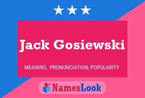 Jack Gosiewski 名字海报