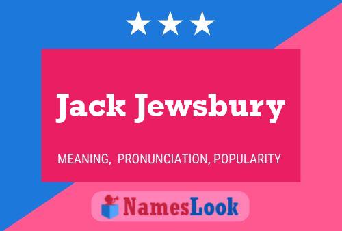 Jack Jewsbury 名字海报