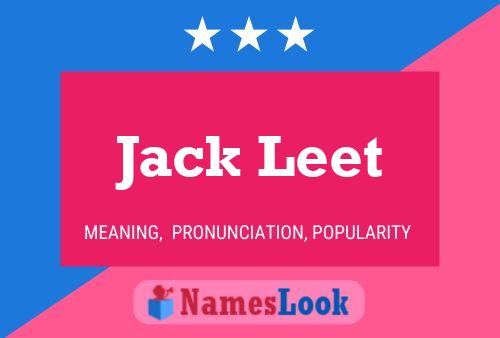 Jack Leet 名字海报