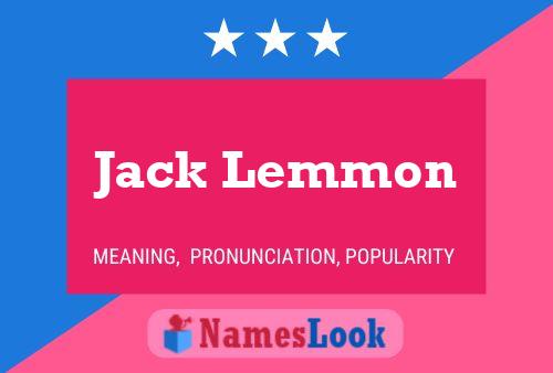 Jack Lemmon 名字海报